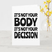 あなたの体ではない決定ではない カード (黄色い花)