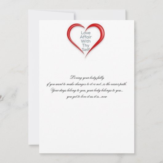 あなたの体を今愛して下さい サンキューカード (正面)