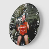 あなたの体育館の名前の体育館の所有者のフィットネスのトレーニング ラージ壁時計 (傾斜)