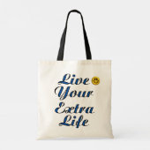 あなたの余分な生活を生きる自然と黒の予算 トートバッグ (裏面)