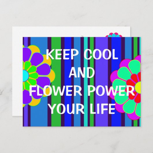 あなたの保おもしろい諺クール：そして花の力… ポストカード (正面/裏面)