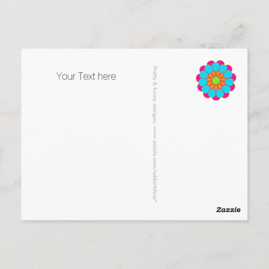 あなたの保おもしろい諺クール：そして花の力… ポストカード (裏面)