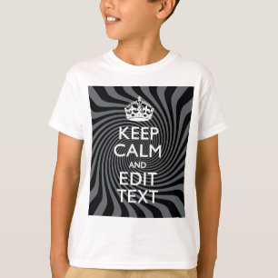 あなたの保ちます黒い渦巻の穏やかな文字を個人化して下さい Tシャツ