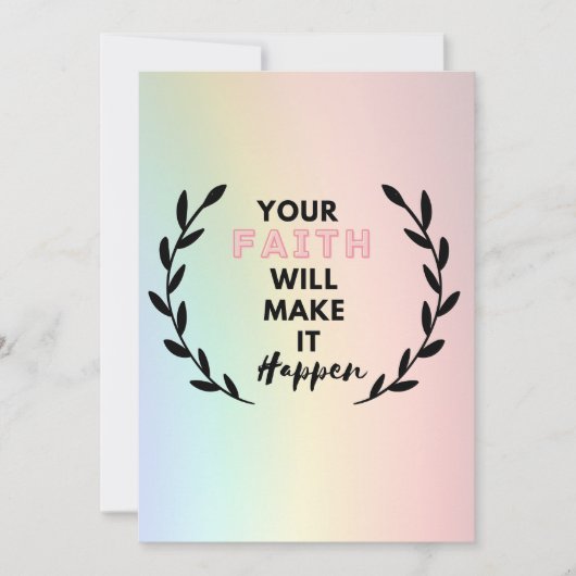 あなたの信仰がそれを実現させる 招待状 (正面)