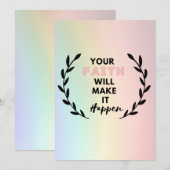 あなたの信仰がそれを実現させる 招待状 (正面/裏面)