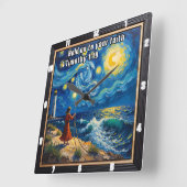 あなたの信仰にしがみつく1テモテ1:19 スクエア壁時計 (傾斜)