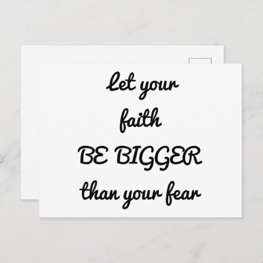 あなたの信仰はあなたの恐怖よりも大きくあれ ポストカード (正面/裏面)