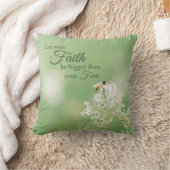 "あなたの信頼の… "キリスト教の引用文の花柄の花許可して下さい クッション (ブランケット)