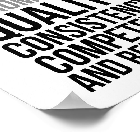 あなたの個人ブランドは顧客に約束する ポスター (角)