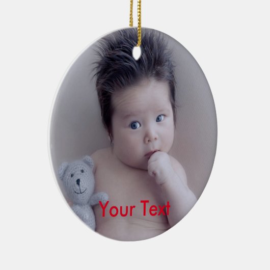 あなたの個人的な写真および文字のカスタムを加えて下さい セラミックオーナメント (右)