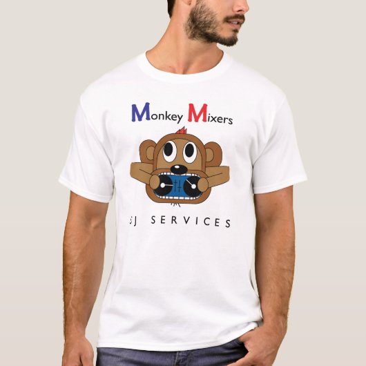 あなたの個人的な猿のミキサーのロゴのワイシャツをカスタマイズ Tシャツ (正面)