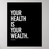 あなたの健康はあなたの富である – トレーニングフィットネス-. ポスター (正面)