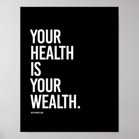 あなたの健康はあなたの富である – トレーニングフィットネス-. ポスター (正面)