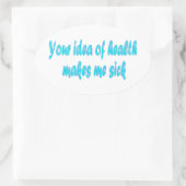 あなたの健康アイディア 楕円形シール (バッグ)