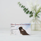 あなたの健康-名刺--を管理して下さい 名刺 (スタンド正面)