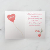 あなたの優しいドーベルマン・ピンシェル犬からの母の日の愛 カード (内部)