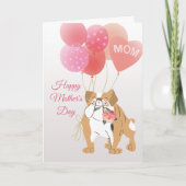 あなたの優しいブルドッグからお母さんへ愛を込めて カード (正面)