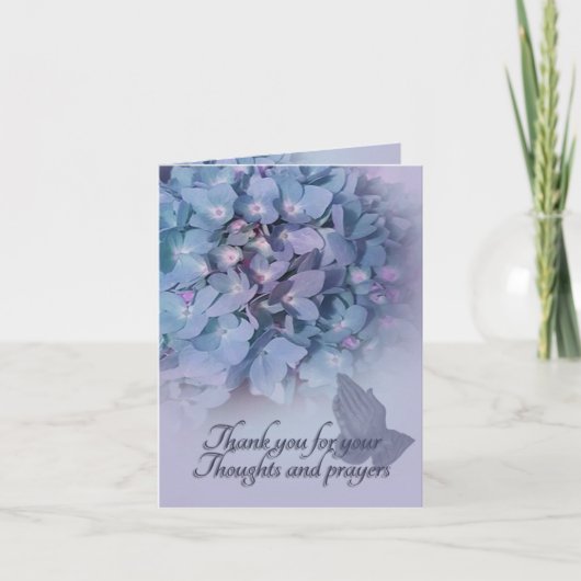 あなたの優しい気持ちを表す紫陽花に感謝します サンキューカード (正面)