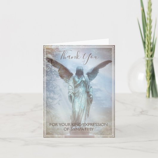 あなたの優しい表情に感謝します悔やみや弔慰 ノートカード (正面)