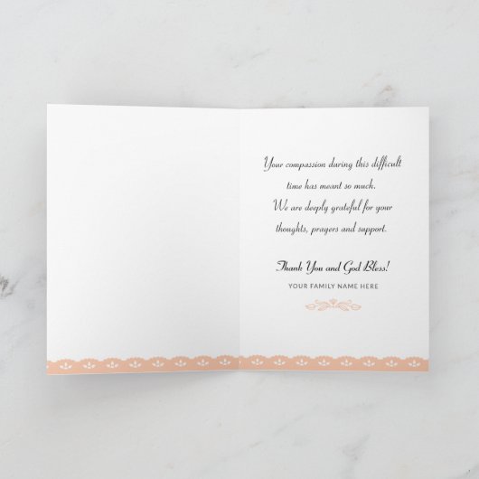 あなたの優しさが私を慰めてくれたことに感謝しています カード (内部)