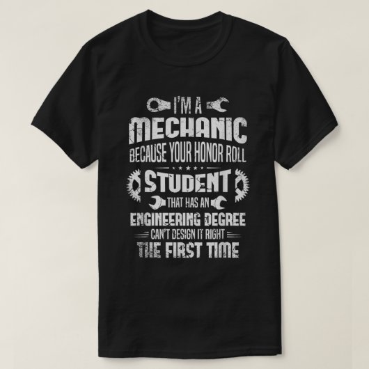 あなたの優等生ハンだから僕は整備士やってるんだ Tシャツ (デザイン正面)