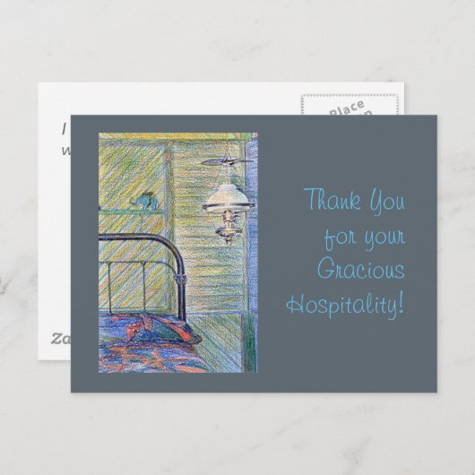 あなたの優雅なホスピタリティのテンプレートをありがとう ポストカード (正面/裏面)