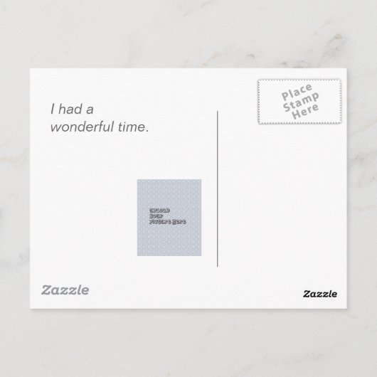 あなたの優雅なホスピタリティのテンプレートをありがとう ポストカード (裏面)