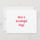 あなたの先生に幸せなバレンタインデーを願う！ ノートカード (裏面)