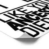 あなたの先祖が死んだように投票し、投票 ポスター (角)