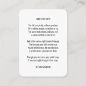 あなたの光が輝く フォトメモリアル 記念カード エンクロージャーカード (裏面)