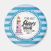 あなたの光は明るい灯台を照らしてくれてありがとう マグネット (正面)