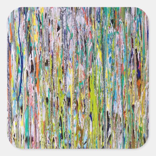 あなたの光をステッカーの下に輝かせなさい スクエアシール (正面)