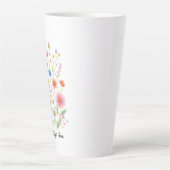 あなたの光を花と太陽に輝かせて カフェラテマグ (正面)