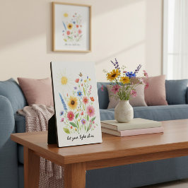 あなたの光を花と太陽に輝かせて フォトプラーク