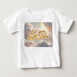 あなたの光を輝かせて - 柔らかな雲と太陽の光 ベビー ベビーTシャツ
