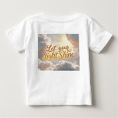 あなたの光を輝かせて - 柔らかな雲と太陽の光 ベビー ベビーTシャツ (裏面)