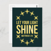 あなたの光を輝かせなさいマタイ5:16 ポストカード (正面/裏面)