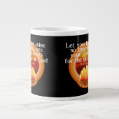 あなたの光を輝かせよう クリスチャンマグ ジャンボコーヒーマグカップ (正面)
