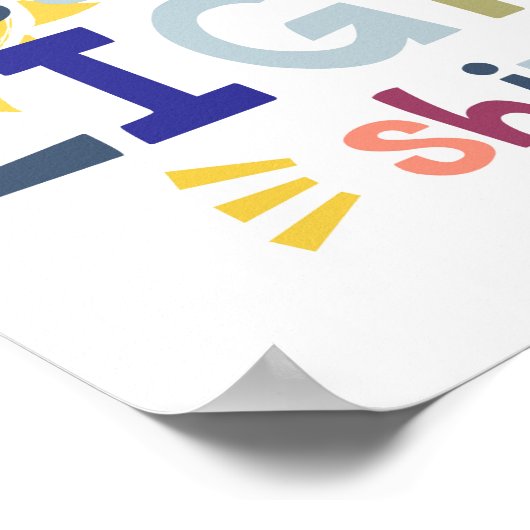 あなたの光を輝かせキッズクリスチャン聖書の聖句ポー ポスター (角)