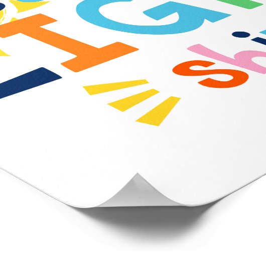 あなたの光を輝かせキッズクリスチャン聖書の聖句ポー ポスター (角)