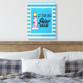 あなたの光を輝かせ明るいライトハウスタイポグラフィ キャンバスプリント (インサイチュ (寝室))