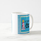 あなたの光を輝かせ明るいライトハウスタイポグラフィ コーヒーマグカップ (正面右)