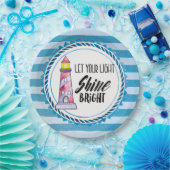 あなたの光を輝かせ明るいライトハウスタイポグラフィ ペーパープレート (パーティー)