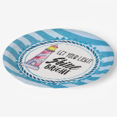 あなたの光を輝かせ明るいライトハウスタイポグラフィ ペーパープレート (アングル)