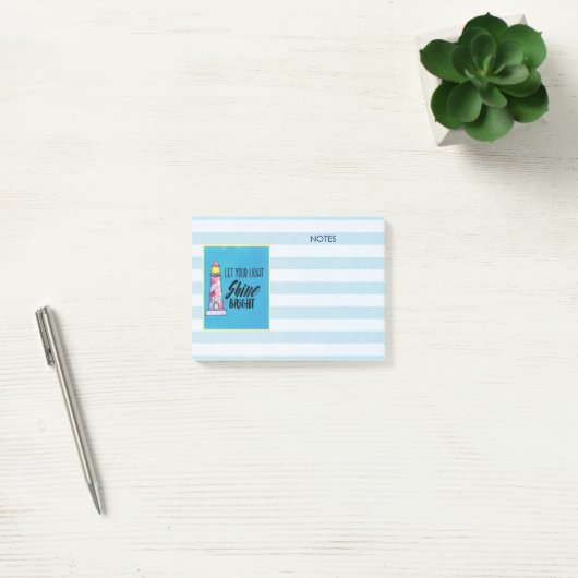 あなたの光を輝かせ明るいライトハウスタイポグラフィ ポストイット (オフィス)