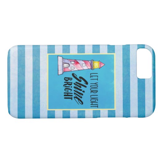 あなたの光を輝かせ明るいライトハウスタイポグラフィ Case-Mate iPhoneケース (裏面(横))