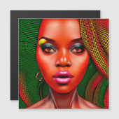 あなたの光を輝かせ黒いクリスチャン女性Sista マグネット招待状 (正面/裏面)