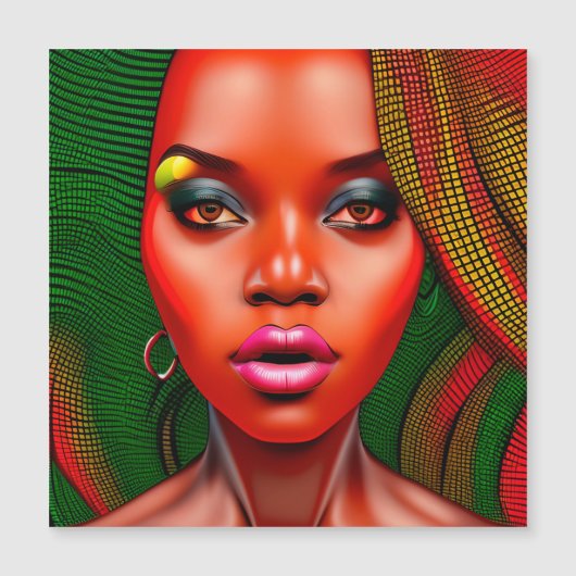 あなたの光を輝かせ黒いクリスチャン女性Sista マグネット招待状 (正面)