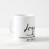 あなたの入場の電話番号を用いるコーヒーカップ コーヒーマグカップ (正面左)