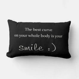 あなたの全身の最も最高のなカーブはあなたのスマイルです ランバークッション